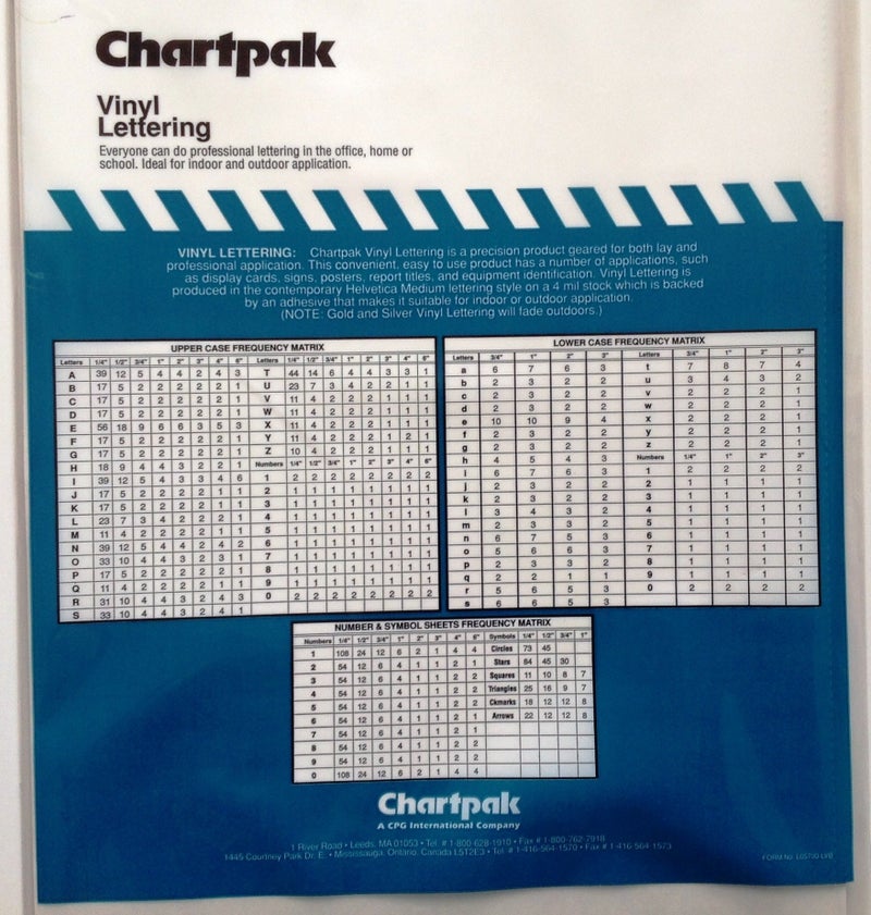 Chartpak 1.5-inch Black Stick-on Vinyl Letters & Numbers (01040), 3 PACKS - Image 2